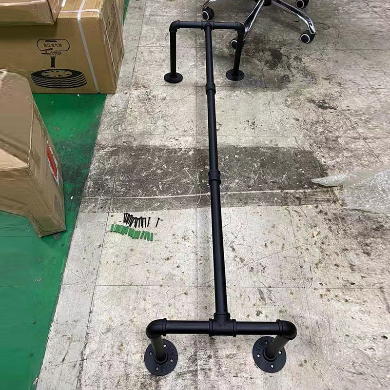 Промышленная вешалка для одежды из труб, сверхмощная настенная вешалка для одежды из черного железа